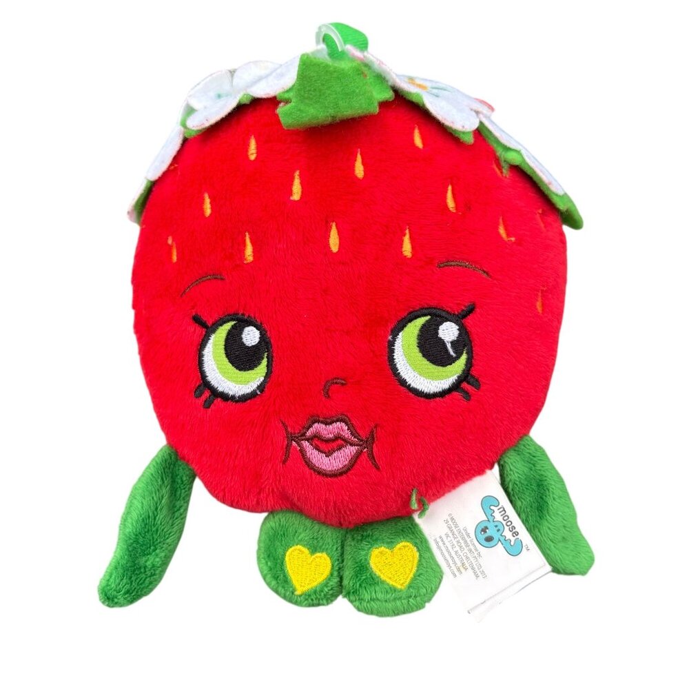 Shopkins Strawberry Kiss Plush Toy By Moose Toys 2013 Red & Green Stuffed Collec